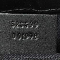 Pre Owned Gucci Black GG Supreme Canvas and Leather Crossbody Bag