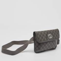 Gucci Grey GG Supreme Canvas Small Ophidia Belt Bag