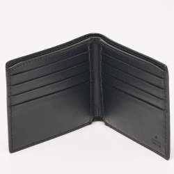Gucci Black GG Supreme Canvas Wolf Print Bifold Wallet