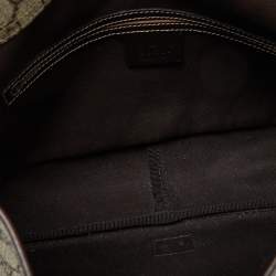 Gucci Beige/Brown GG Supreme Canvas and Leather Web Flap Messenger Bag