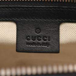Gucci Black Leather La Angels Shoulder Bag