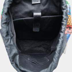 Gucci Black Multicolor Pvc Leather Gg Psychedelic Medium Backpack