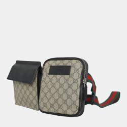 Gucci GG Supreme Double Pocket Belt Bag