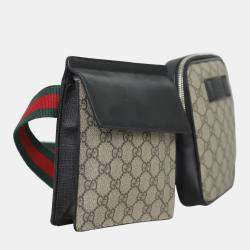 Gucci GG Supreme Double Pocket Belt Bag
