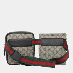 Gucci GG Supreme Double Pocket Belt Bag