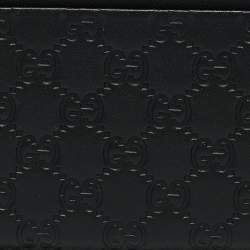 Gucci Black Microguccissima Leather Card Holder