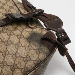 Gucci Beige/Brown GG Supreme Canvas Interlocking G Backpack