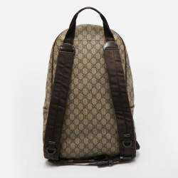 Gucci Beige/Brown GG Supreme Canvas Interlocking G Backpack