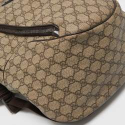Gucci Beige/Brown GG Supreme Canvas Interlocking G Backpack