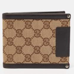 Gucci Beige/Brown GG Canvas and Leather Bifold Wallet