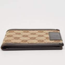Gucci Beige/Brown GG Canvas and Leather Bifold Wallet