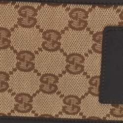 Gucci Beige/Brown GG Canvas and Leather Bifold Wallet