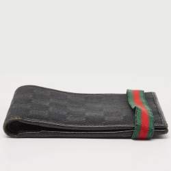 Gucci Black GG Canvas Web Bifold Wallet