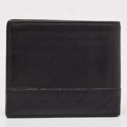 Gucci Black Microguccissima Leather Bifold Wallet