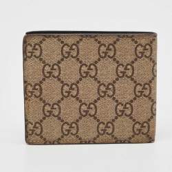 Gucci Beige GG Supreme Canvas Angry Cat Bifold Wallet