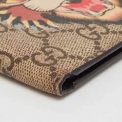 Gucci Beige GG Supreme Canvas Angry Cat Bifold Wallet