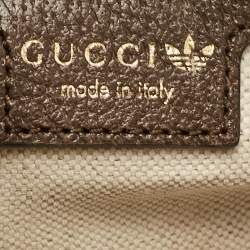 Gucci x Adidas Brown/Beige GG Crystal Canvas and Leather Mini Duffle Bag