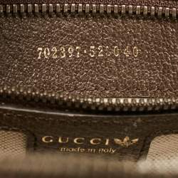 Gucci x Adidas Brown/Beige GG Crystal Canvas and Leather Mini Duffle Bag