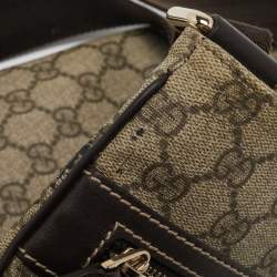 Gucci Beige GG Supreme Canvas Flat Messenger Bag