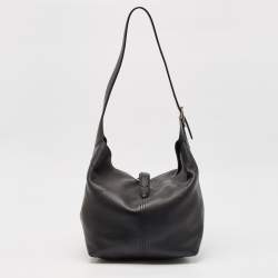 Gucci Black Leather Jackie 1961 Shoulder Bag