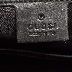 Pre Owned Gucci Black GG Supreme Canvas and Leather Angry Cat Backpack