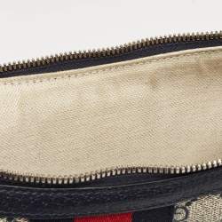 Pre Owned Gucci Blue GG Supreme Canvas Small Ophidia Crossbody Bag