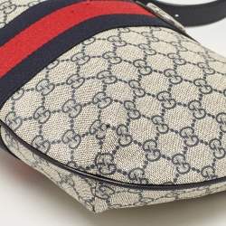 Pre Owned Gucci Blue GG Supreme Canvas Small Ophidia Crossbody Bag
