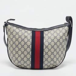 Pre Owned Gucci Blue GG Supreme Canvas Small Ophidia Crossbody Bag