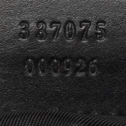 Gucci Black Leather and Nylon Web Fold Over Backpack