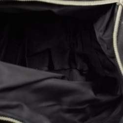 Gucci Black Leather and Nylon Web Fold Over Backpack