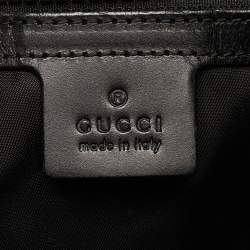 Gucci Black Nylon Web Drawstring Backpack