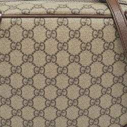 Gucci Beige/Ebony GG Supreme Canvas and Leather Square Messenger Bag