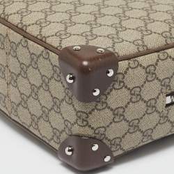Gucci Beige/Ebony GG Supreme Canvas and Leather Square Messenger Bag