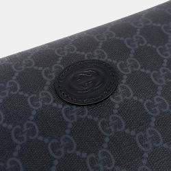 Gucci Black PVC Interlocking GG Supreme Toiletry Pouch