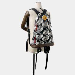 Gucci x The North Face Black White Nylon Leather Backpack