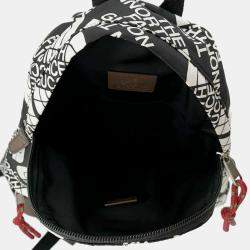 Gucci x The North Face Black White Nylon Leather Backpack