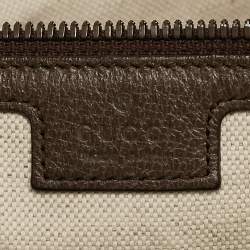 Gucci Brown/Beige GG Supreme Canvas Web Ophidia Carry-On Duffle Bag 