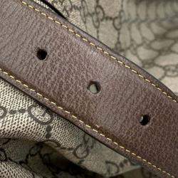 Gucci Jackie 1961 Gg Supreme Beige/Brown Pvc Leather Size Medium Shoulder Bag