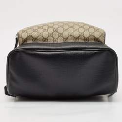 Gucci Beige/Black GG Supreme Canvas and Leather Eden Backpack