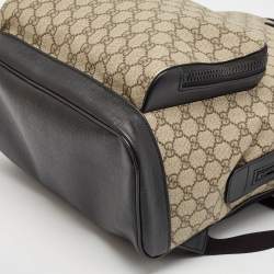 Gucci Beige/Black GG Supreme Canvas and Leather Eden Backpack