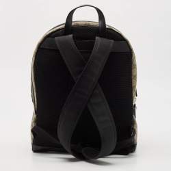 Gucci Beige/Black GG Supreme Canvas and Leather Eden Backpack