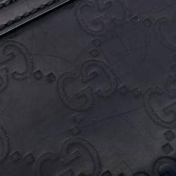 Gucci Black Rubber GG Rubber Effect Belt Bag