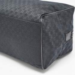 Gucci Black GG Canvas Web Boston Duffel bag