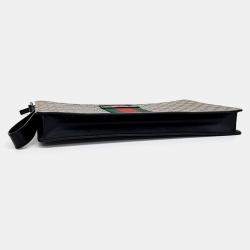 Gucci Beige PVC GG Supreme Clutch Bag