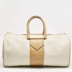 Gucci Light Beige/Tan Micro GG Supreme Canvas Duffle Bag