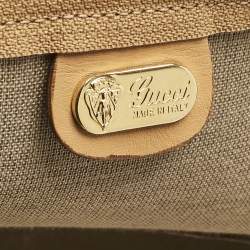 Gucci Light Beige/Tan Micro GG Supreme Canvas Duffle Bag