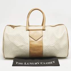 Gucci Light Beige/Tan Micro GG Supreme Canvas Duffle Bag
