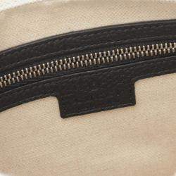 Gucci Black Leather Jumbo GG Small Crossbody Bag