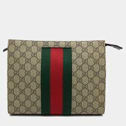 Gucci Multicolor PVC GG Supreme Web Pouch