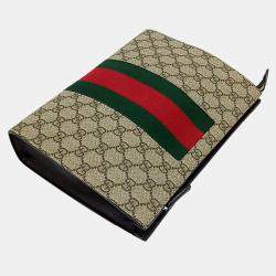 Gucci Multicolor PVC GG Supreme Web Pouch